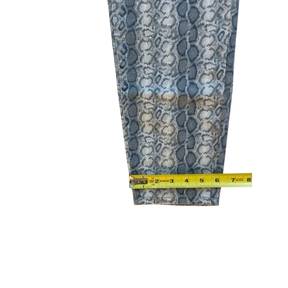 Nicole Miller‎ Soho High Rise Skinny Jeans Size 14 Snake Print Stretch Denim